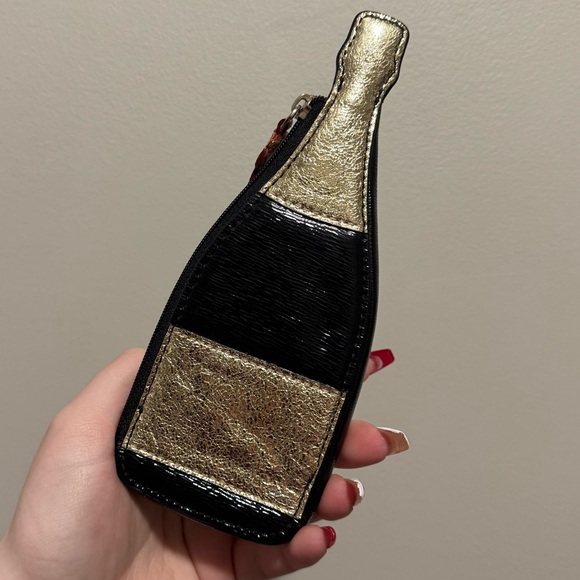 Kate Spade novelty POP FIZZ CLINK bubble over champagne bottle coin purse - Picture 3 of 6